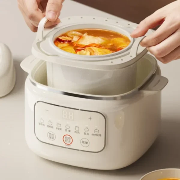 Joyoung Electric Stewpot-1L Mini Porcelain Soup Pot for Stewing and Cooking-DG10G-GD168