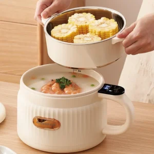 1.2L Electric Cooker Student Dormitory Hot Pot Multi-function Pot Home Reservation Non-Stick Rice Cooker Auto Keep Warm 220V
