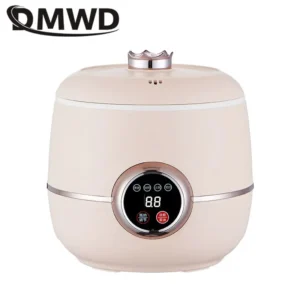 110V Electric Stew Pot 1.6L Automatic Rice cooker 12H Keep warm Non-Stick Ceramic Liner Soup Porridge Dessert Stewer boil Hotpot