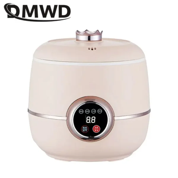 110V Electric Stew Pot 1.6L Automatic Rice cooker 12H Keep warm Non-Stick Ceramic Liner Soup Porridge Dessert Stewer boil Hotpot