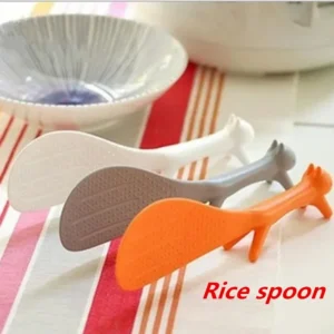 3 Colors Cartoon Squirrel Spoon Non Stick Rice Paddle Ladle Lovely Meal Spoon Cooking Tools Kitchen Accessories Wood Spoon Rice
