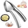 Garlic Press Stainless Steel Garlic Mincer Garlic Crusher Detachable Easy to Squeeze and Clean Kitchen Tools for Fine Garlic