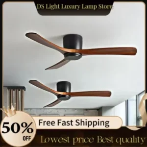 Retro ceiling fan for restaurants bedrooms home use variable frequency electric fa industrial solid wood silent fan
