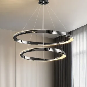 Modern LED Full Spectrum Circle Ceiling Chandeliers Italian Art Pendent Lamp Living Dining Room Home Decor Hanging Light Luster