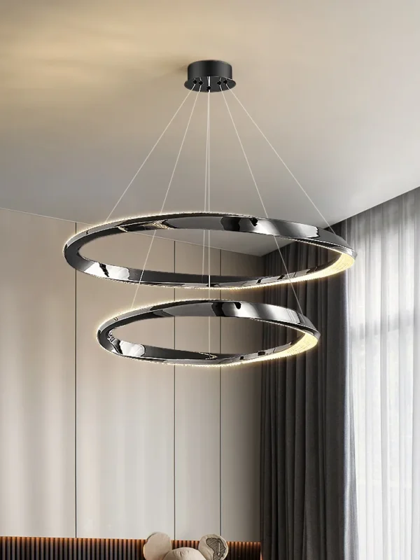 Modern LED Full Spectrum Circle Ceiling Chandeliers Italian Art Pendent Lamp Living Dining Room Home Decor Hanging Light Luster