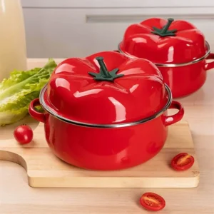 Enameled Saucepan Household Kitchen Cookware Cooking Noodle Stew Soup Boiling Water Pot