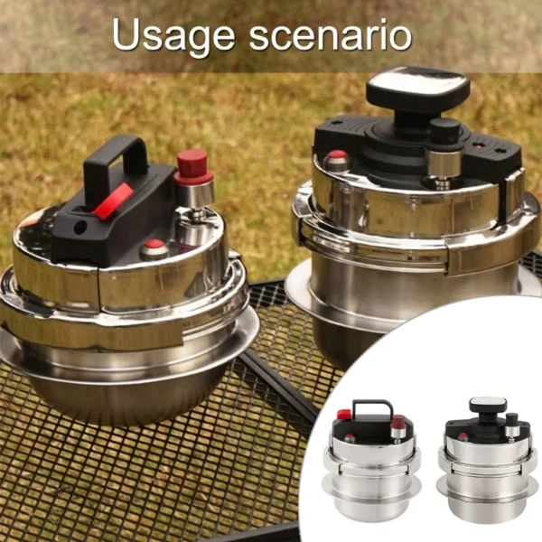 KX4B 304Stainless Steel Pressure Cooker 1.6L Efficient Rice Cooker Kitchen Cooking Tool Suitable for Kitchen Enthusiasts
