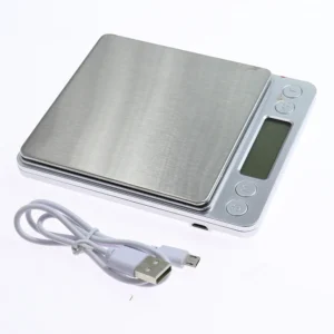 ميزان مطبخ إلكتروني رقمي صغير دقيق بشاشة LCD، مزود بشحن USB، 3 كجم/0.1 أو 500 جم/0.01، ميزان شاي وخبز، بطارية ليثيوم