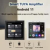 مشغل موسيقى بلوتوث أندرويد 11 مقاس 4 بوصات Tuya Smart Home مكبر صوت حائطي مع مكبر صوت سقف للموسيقى الخلفية