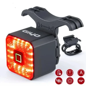 ضوء فرامل الدراجة الذكي الذيل الخلفي USB ضوء ركوب الدراجات مقاوم للماء السلامة DIY Retrofit WLtoys WPL hsp أضواء السيارة الثابتة