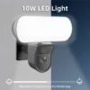 كاميرا خارجية مقاومة للماء 3 ميجابكسل واي فاي كشاف ضوء Tuya Smart Garden Wall Lamp Security Monitor Sensor Protection