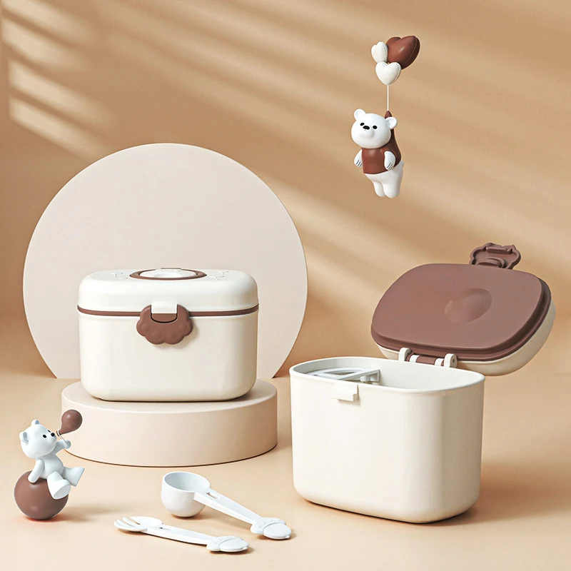 حاويات تخزين طعام الأطفال المحمولة الخالية من مادة BPA والمضادة للانسكاب وموزع مسحوق حليب الأطفال الذكي للفواكه والوجبات الخفيفة والمكسرات