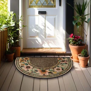 VIKAMA Luxury Retro Ethnic Style Welcome Mat Indoor Outdoor Comfortable Door Mat Living Room Bedroom Decorative Mat